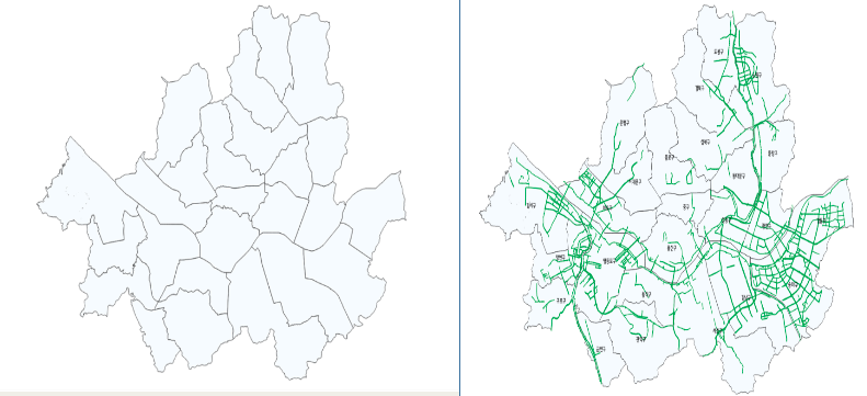 서울시 25개구 데이터 및 자전거 도로